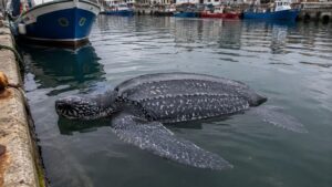 La tortuga marina més gran del món apareix a la Costa de la Mort Commoció entre els pescadors gallecs: la tortuga més gran del món apareix als ports de la Costa de la Mort