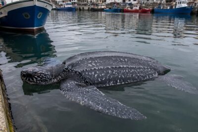 Commoció entre els pescadors gallecs: la tortuga més gran del món apareix als ports de la Costa de la Mort